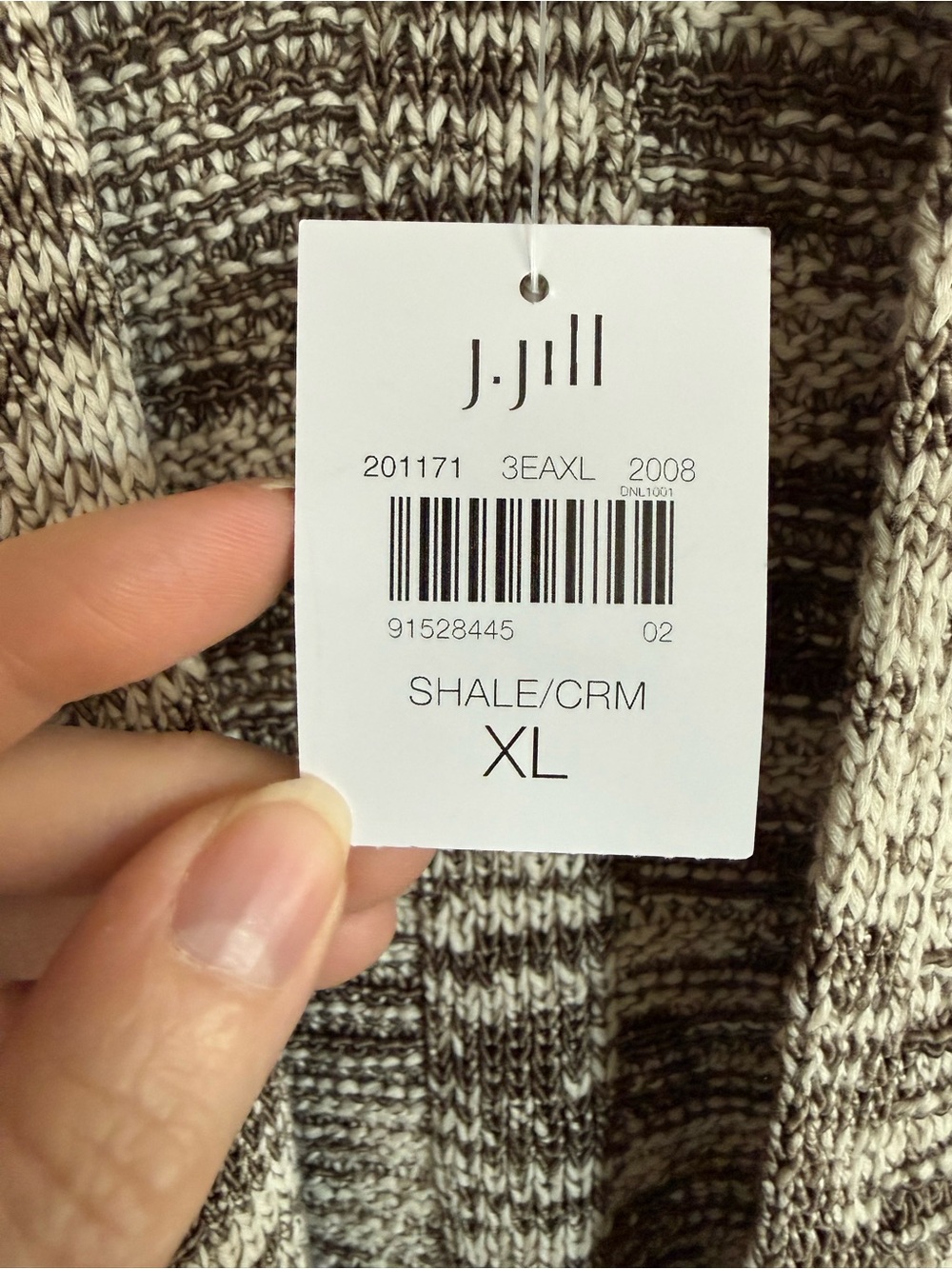 NWT J. Jill Pure Jill Space Dyed Open Front Cardigan Size XL - Picture 3 of 5